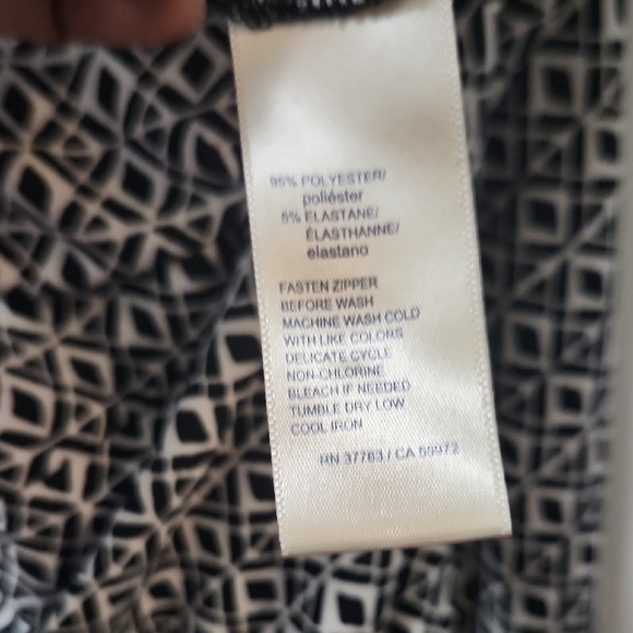 Rafaella Wide Leg Jumpsuit – Black/White Print - 2XL - Picture 8 of 10